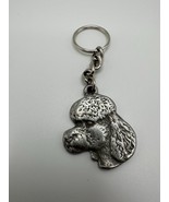 Vintage 1996 Pewter Poodle Dog Key Chain 9.5cm - £4.74 GBP