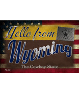Hello From Wyoming Novelty Metal Postcard - £12.74 GBP