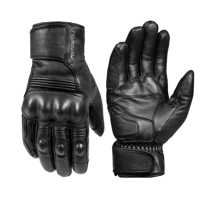 MOTOWOLF Motorcycle Gloves Real Leather Waterproof Windproof Winter Warm Summer - £24.48 GBP+