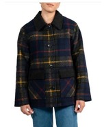 Pendleton Womens Barn Coat Blue Multicolor Plaid Virgin Wool Blend Luxurious - $139.99