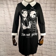KILLSTAR I&#39;M Pas Perky Col Chemise Robe Femmes Grande Taille Wednesday G... - $41.56