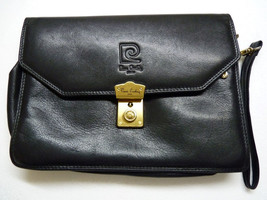 Vintage Pierre Cardin Paris Gents Brown Leather Clutch/Wallet Handbag 16 x 23 cm - £43.87 GBP