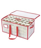 Plastic Christmas Ornament Storage Box With Dual Zipper Closure - Box Co... - $42.99