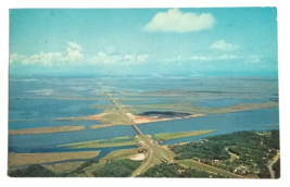 Mobile Bay Causeway Spanish Fort Aerial View Alabama AL Dexter Postcard ... - $7.99