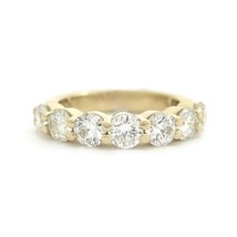 Authenticity Guarantee 
Round 7-Stone Diamond Wedding Band Ring 14K Yellow Go... - £4,325.90 GBP