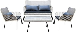 SereneLife Outdoor Living Rattan Furniture, Includes 1 Double &amp; 2 Single... - $555.99