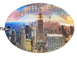 New York New York So Nice They Named it Twice 3D Oval Double Sided Key C... - £5.52 GBP