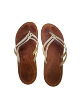 Olukai Sandal Women 10 Leather U&#39;i Flip Flop Thong Strap Beach Resort  - $44.55