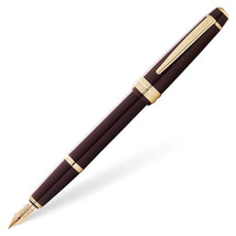 Cross Bailey Light Gloss Fountain Pen (Burgundy Red/Gold) - X-Fine - £37.14 GBP