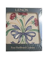 SET OF 4 NEW SEALED VTG LENOX POPPIES ON BLUE HARDBOARD COASTERS 4 1/8&quot; - $470.20 MXN