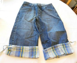 4 Featherz Men&#39;s Shorts Casual Short Flat Front Size 36 Blue Denim Pre-o... - $20.58