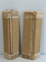 2PK Corner Pet Cat Scratcher Wall Post Kitty Carpet Natural Jute Rope Da... - $19.59