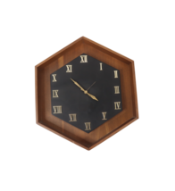 Vtg 70s Mid Century Modern MCM Howard Miller Wood Roman Numeral Wall Clock USA - £316.50 GBP