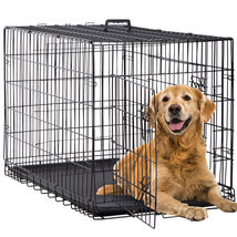 BestMassage 42 inch Double Door Folding Dog Pet Crate with Divider and Tray - $80.00