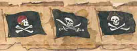 Arrr Its Pirate Wallpaper Border York Wallcovering BT2811 - $16.44