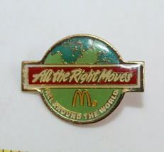 McDonalds All The Right Moves All Around The World Collectible Pinback Pin Globe - £13.44 GBP