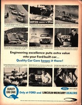1964 NASCAR Daytona car race Ford Quality care vintage photo Print Ad  c9 - $25.98
