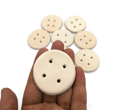 Handmade ceramic Sewing buttons Set, Unpainted Ceramic Bisque ready To P... - £22.05 GBP