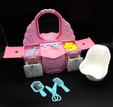 Vintage Playskool Dolly Surprise Beauty Salon Vanity Set with Accessories - $14.84