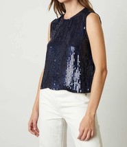 Velvet By Graham &amp; Spencer maison tank top in Navy - size S - £141.19 GBP