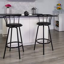Black Metal Swivel Back Stool YB-Y-J909-KD-GG - $58.95
