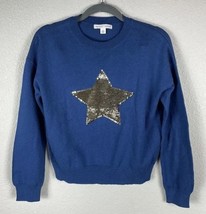 NWT Melrose and Market Girl Longsleeve Sweater Blue “Star Logo” Size S - £8.86 GBP