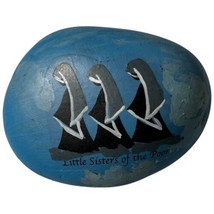 Pat Deacon Little Sisters Of The Poor Hand Painted Nuns Rock Paperweight 3-1/4&quot; - $14.00