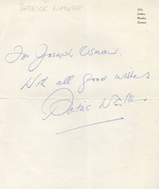 Patrick Walker BBC WW2 Radio MP BFI Chairman Hand Signed Letter - £27.90 GBP
