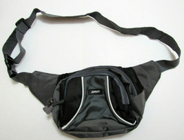 Adult Gray Black Sling Chest Bag Travel Hip Belt Fanny Pack Waist Bag Expands - £15.92 GBP