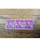 US Stamp Abraham Lincoln 4c Used Strip of 3 - €1,71 EUR