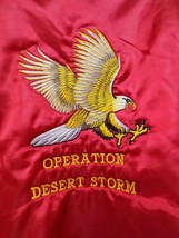Vintage Military Operation Desert Storm Jacket SATIN&#39;S Men&#39;s Size XL Mad... - $29.99