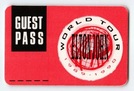 Elton John Backstage Pass 1989 - 1990 World Tour Pop Rock Music Vintage Original - $17.10