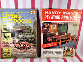 FUN 1950&#39;s Fawcett How To 2pc Living Outdoors + Handy Man&#39;s Plywood Proj... - £12.58 GBP
