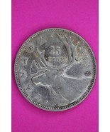 1938 Canada Silver Quarter Scarce Semi Key Date Coin .800 Fine 1/4 Dolla... - $31.62 CAD