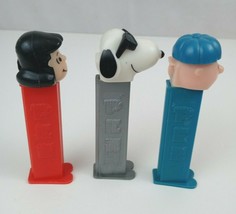 Vintage Lot Of 3 Peanuts Pez Dispensers Charlie Brown, Lucy, &amp; Cool Snoopy - $9.69