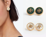 Tory Burch Round Britten Logo Stud Earrings,Elegant Gift,Noble Gift,Gift... - $35.99