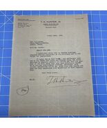 Antique Letter Beaumont Texas T. H. Hunter Jr Lumber Politics Railroad Bill - $30.52