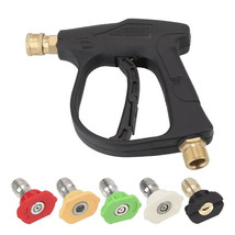 4350 Psi Car Wash Gun 1/4 Inch Quick Connect Foam Spray Short Wand+5 Nozzles New - £29.92 GBP
