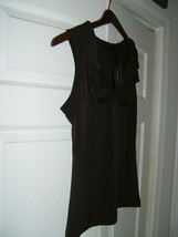 The Limited Size Small Ladies Brown Ruffled Neckline Top (NEW) - £13.39 GBP
