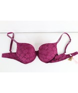 New Pink Victoria&#39;s Secret Womens 36 C Sequined Lace Flower Floral Bra P... - $39.55