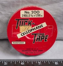 Vintage Tuck Cellophane Tape Metal Tin jds - $28.71