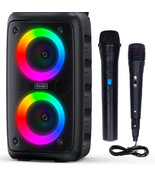 Karaoke Machine for Adults and Kids,Portable Bluetooth Speaker with 1 Wi... - $60.25 CAD