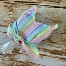 Barbie Fashionista Shirt Pastel Rainbow Tank Tie Front Halter Summer Str... - $10.39