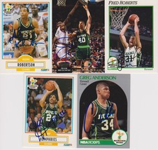 Milwaukee Bucks Signed Lot of (5) Trading Cards - Robertson, Humphries, ... - $9.99