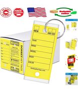 250  Laminated Key Tags - Yellow, Fade Resistant, USA-Made for Auto Shops - $65.73 CAD