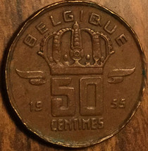 1955 Belgium 50 Centimes Coin - £1.44 GBP