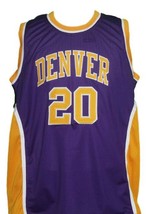 Mack Calvin #20 Denver Rockets Aba Basketball Jersey Sewn Purple Any Size - $34.99