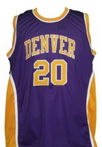 Mack Calvin #20 Denver Rockets Aba Basketball Jersey Sewn Purple Any Size - £27.88 GBP