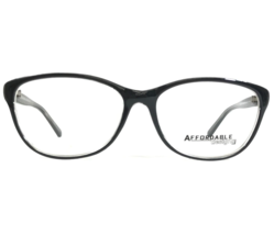 Affordable Designs Eyeglasses Frames FELICIA Black Clear Cat Eye 53-17-140 - £29.20 GBP