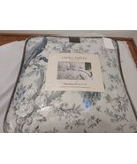 Laura Ashley Belvedere Grey Peacock 3P King Comforter Shams Set - $335.95